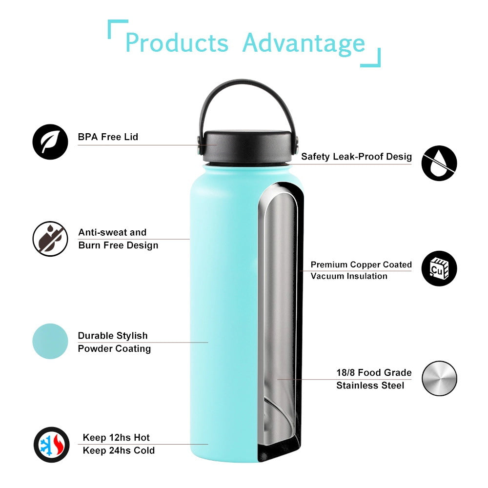 Cycling stainless steel water bottle