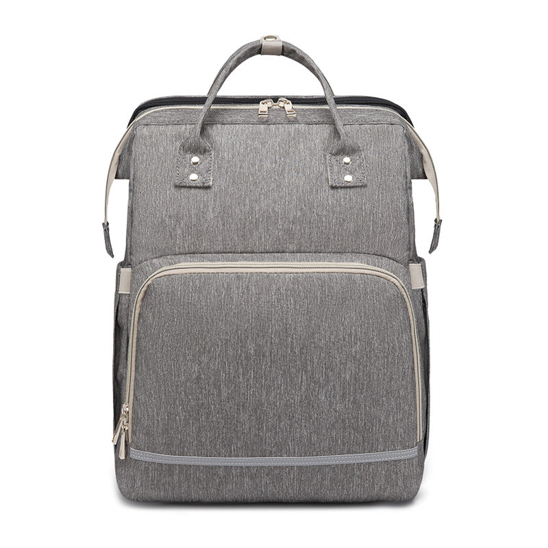 Durable quality grey color diaper backpack