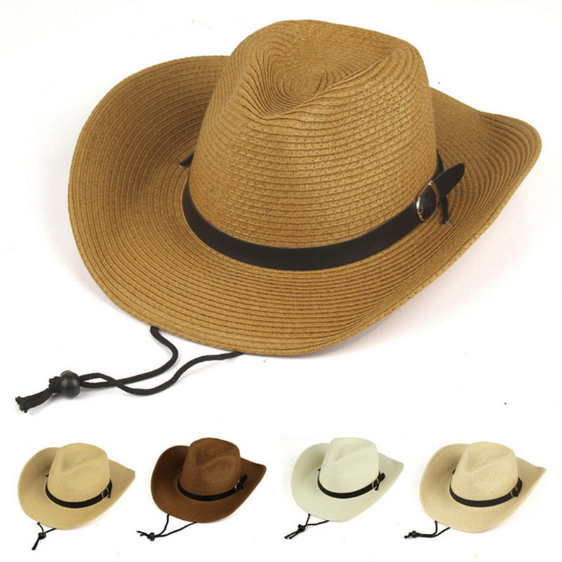 Straw type cowboy hats