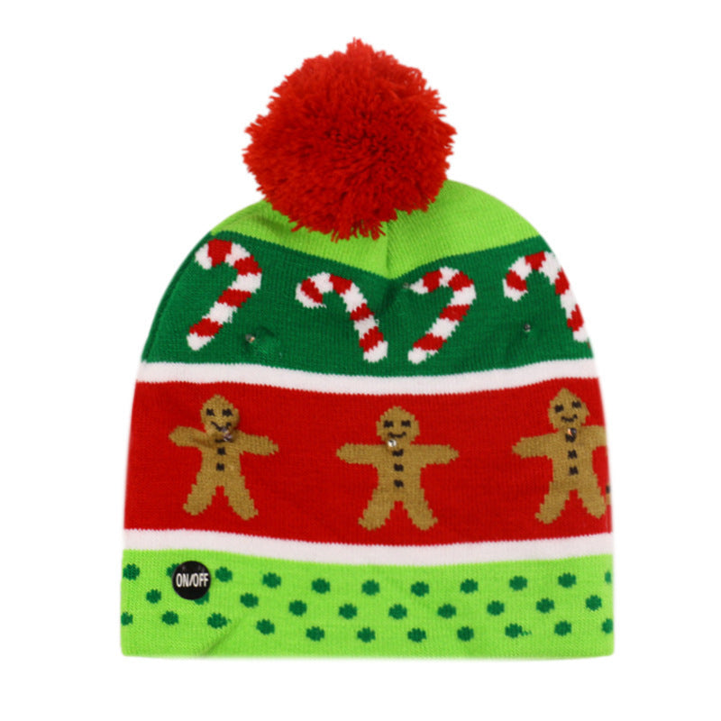 LED christmas knitted hats