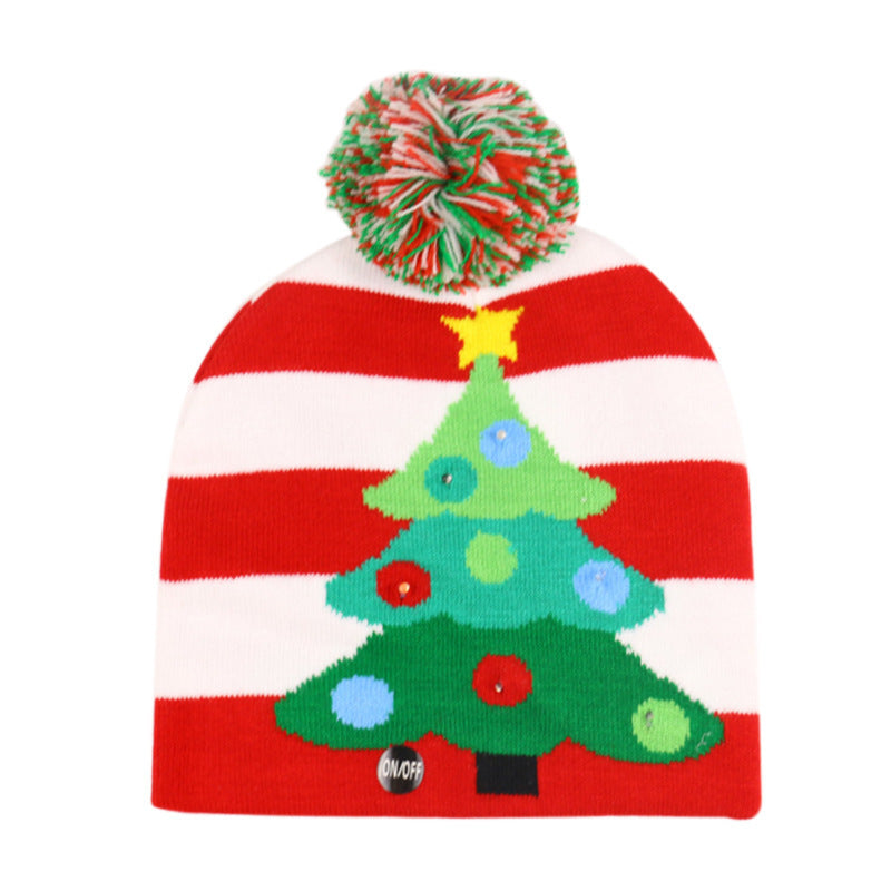 LED christmas knitted hats