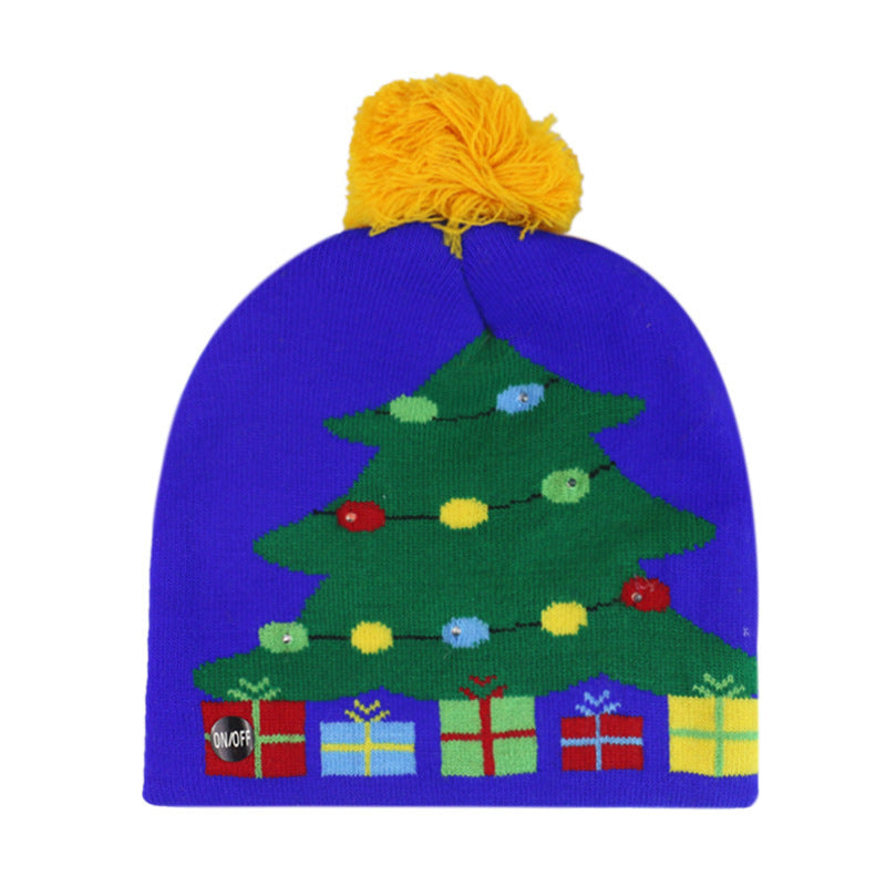 LED christmas knitted hats