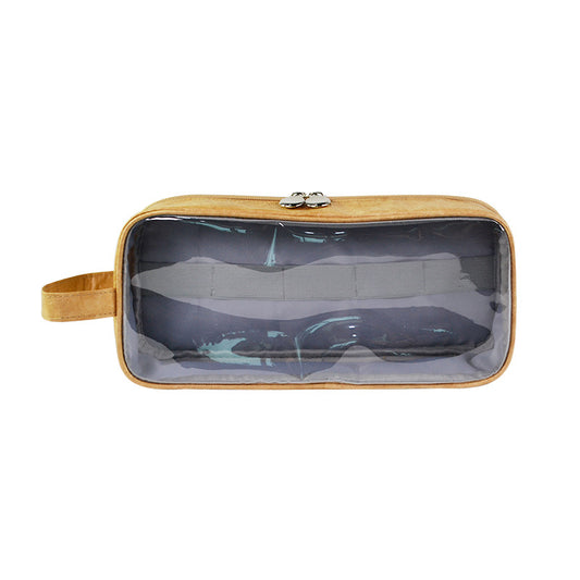 Travel toiletry bag with PVC window design