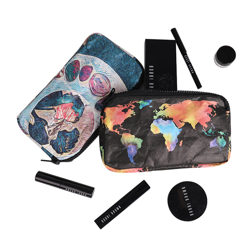 Women makeup bag tyvek paper cosmetic bag