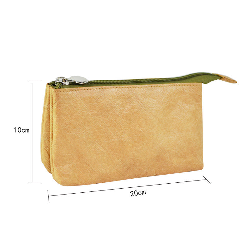 Waterproof paper zipper pouch for storaging