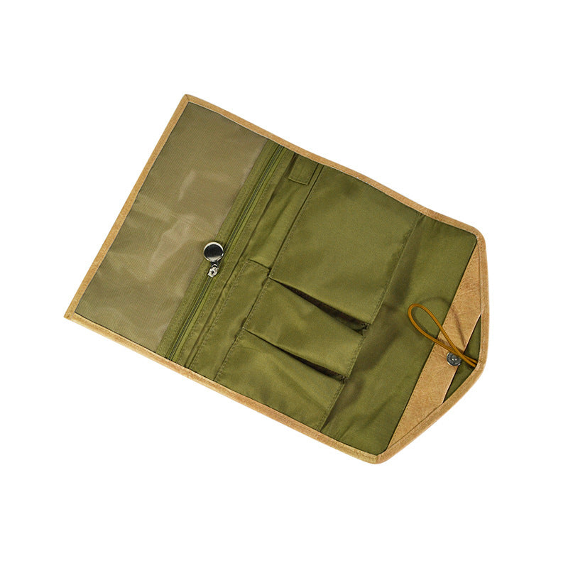 Travel kraft paper tyvek paper toiletry bag storage bags