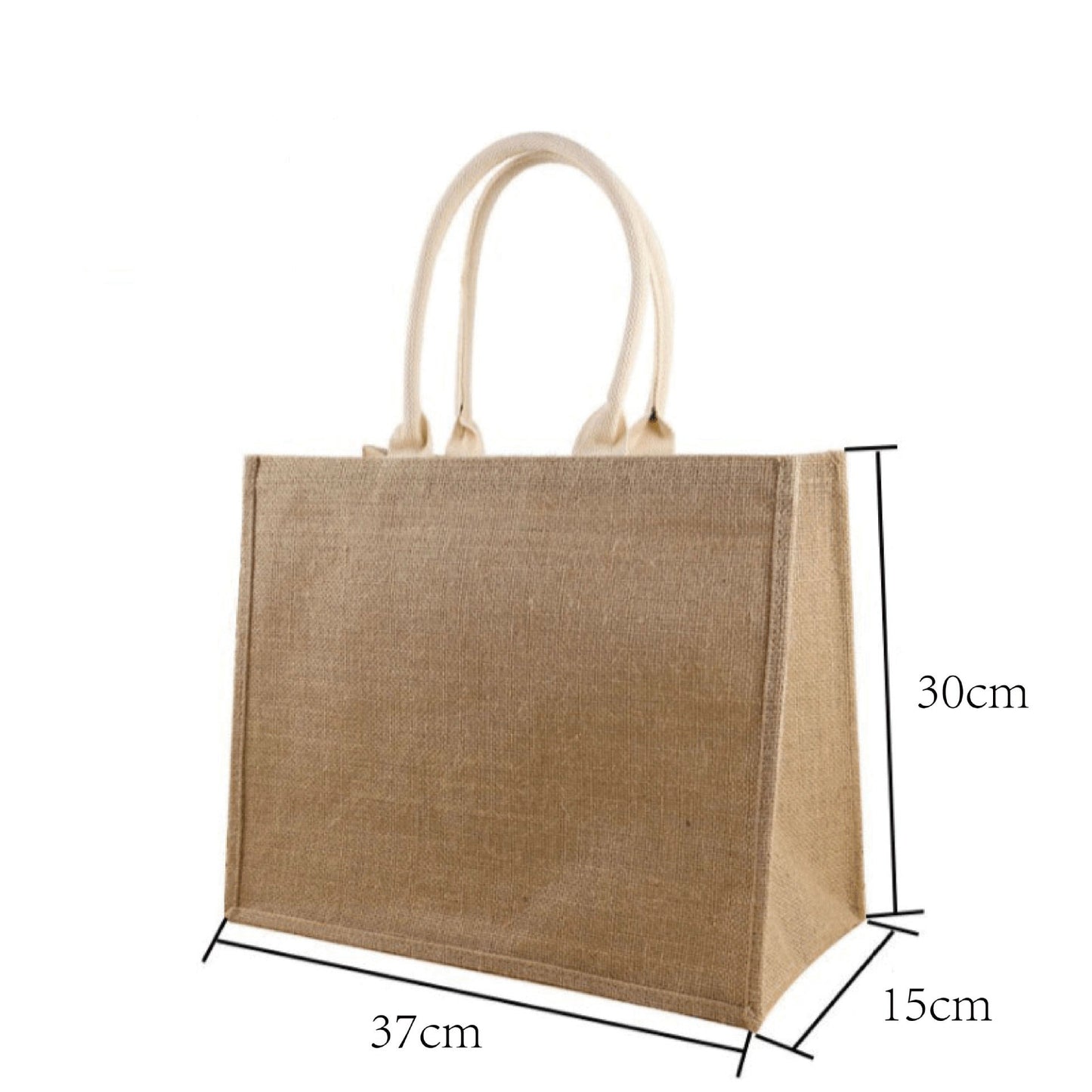 Various size jute material handbags shopping bags