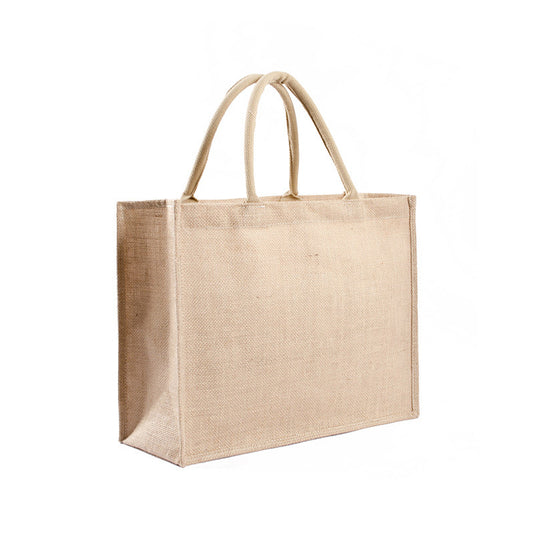 Yellow color jute materials shopping bags