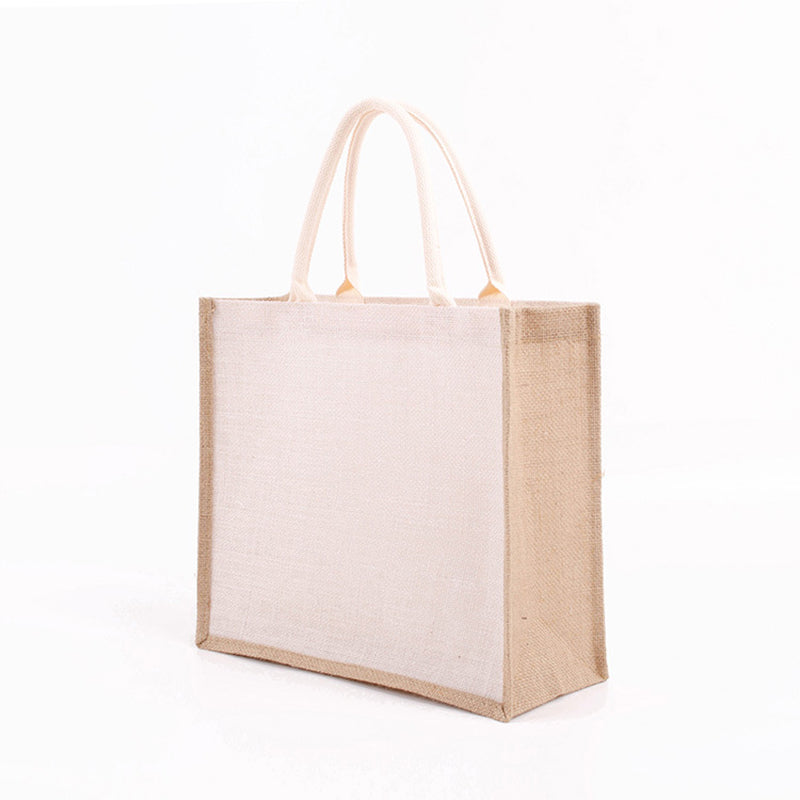 Yellow color jute materials shopping bags