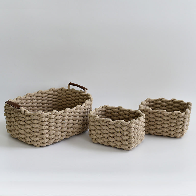 Cotton rope storage basket