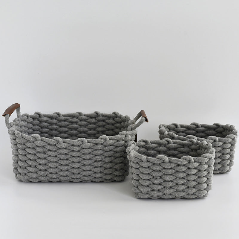 Cotton rope storage basket