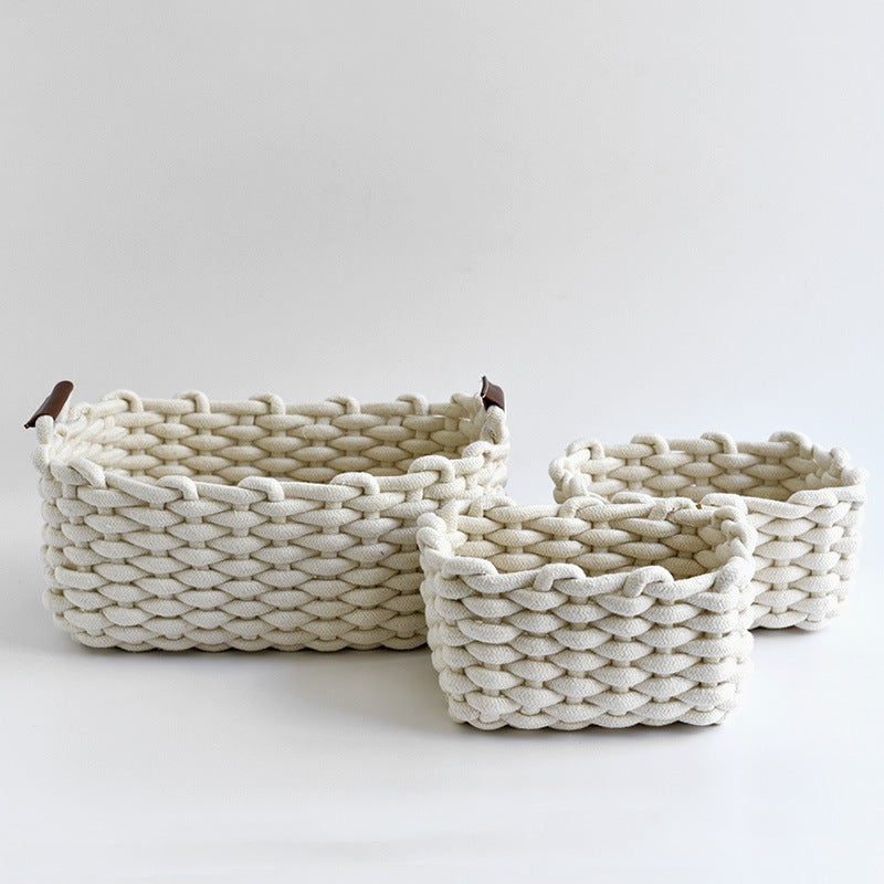 Cotton rope storage basket