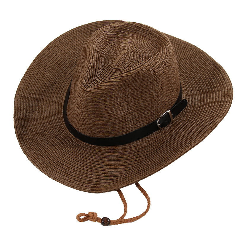 Straw type cowboy hats