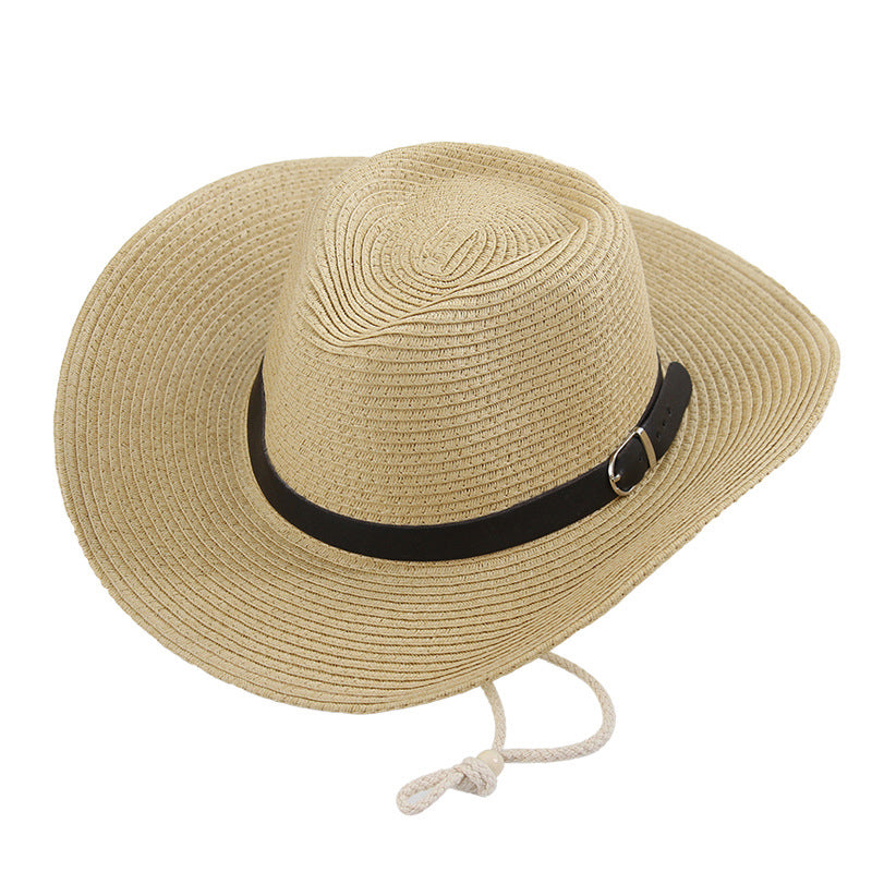 Straw type cowboy hats