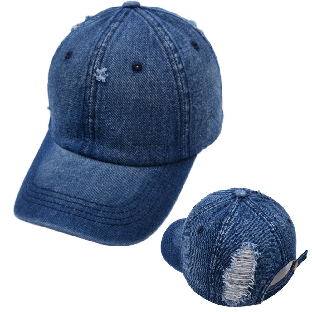 Denim materials baseball caps