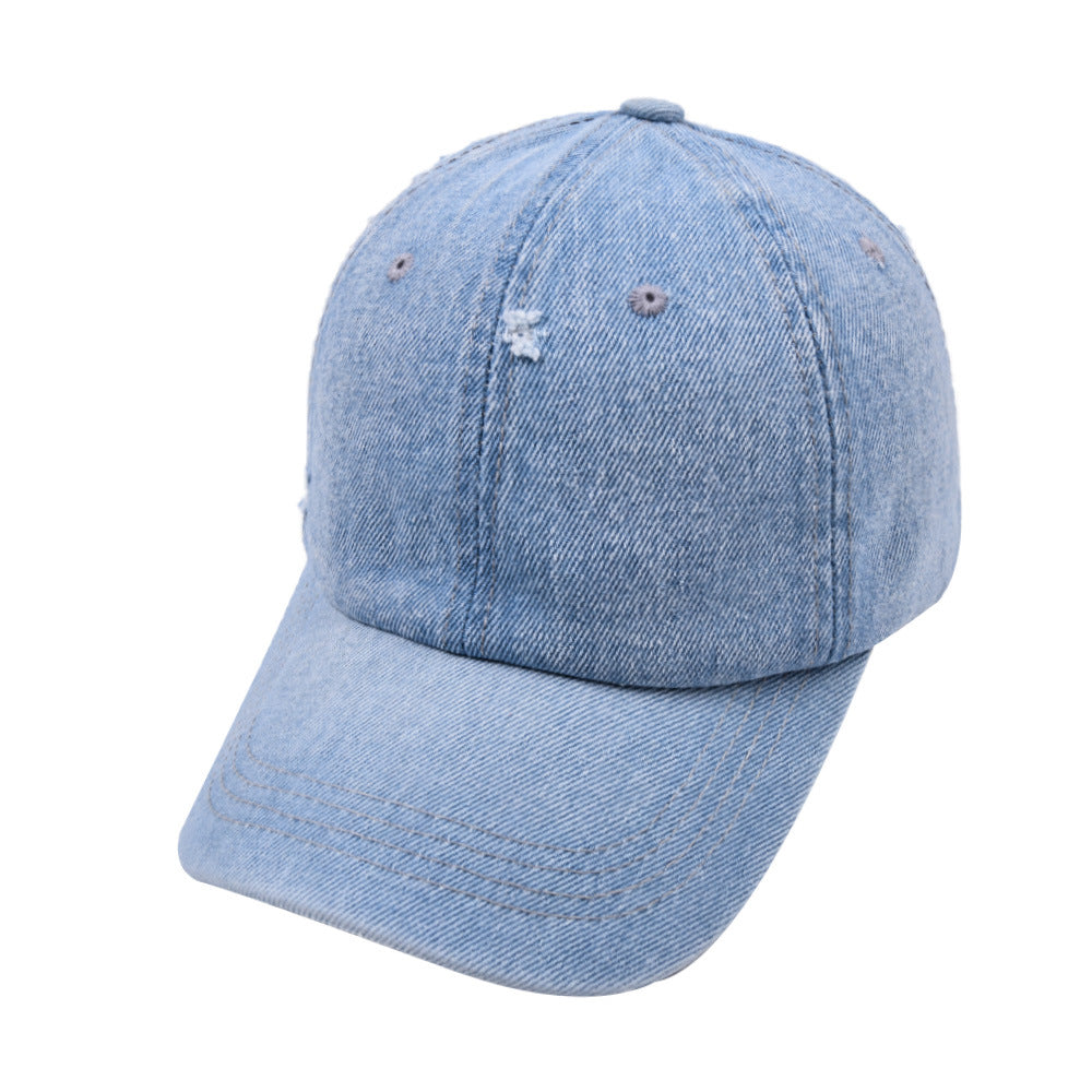 Denim materials baseball caps