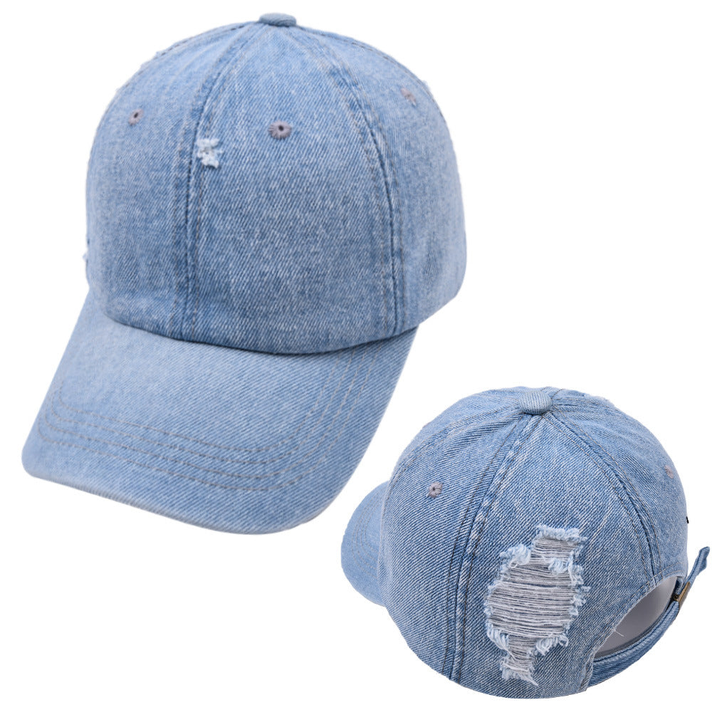 Denim materials baseball caps