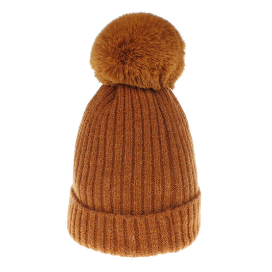 Customized Logo Knitted Hats with Pompom