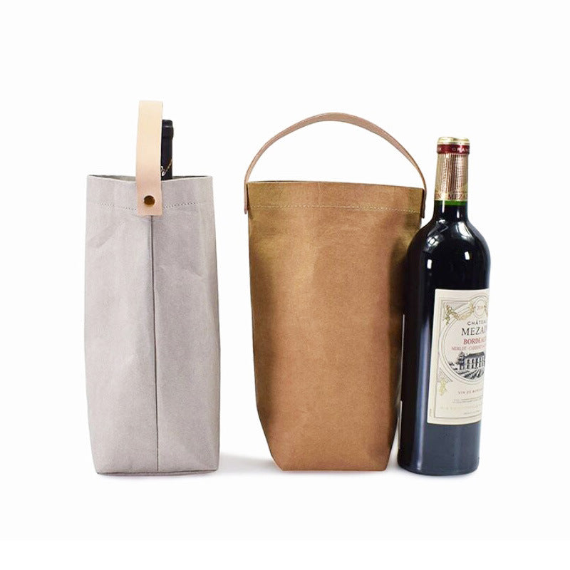 Customized brand wine kraft paper storage bags