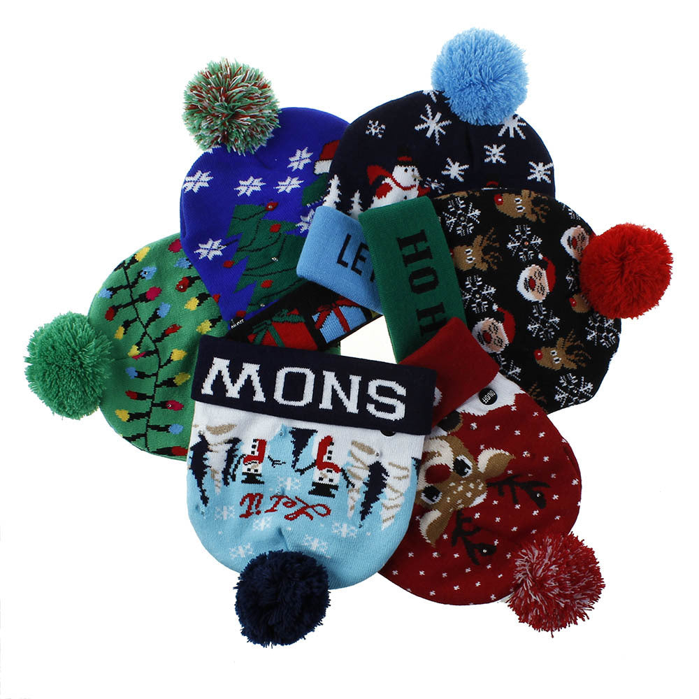 Wool christmas knitted hats