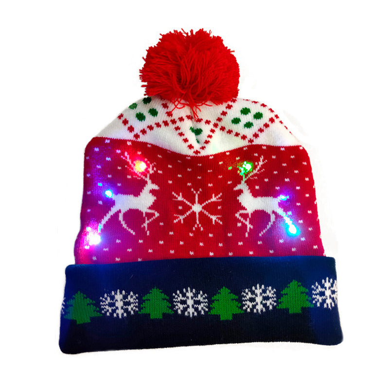 LED flashing light knitted hats