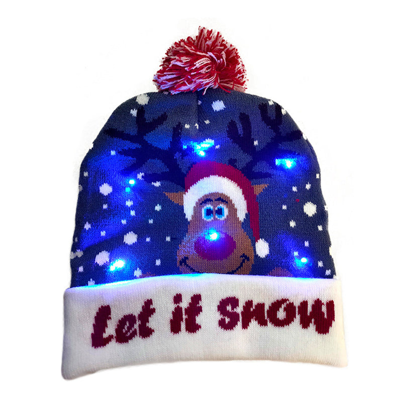 LED flashing light knitted hats