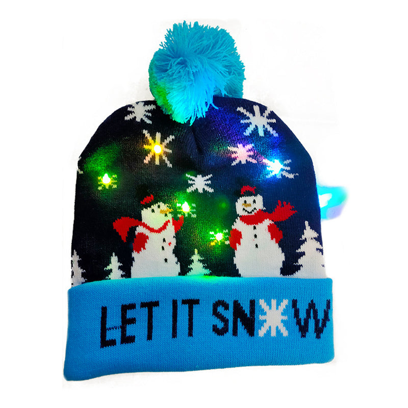 LED flashing light knitted hats