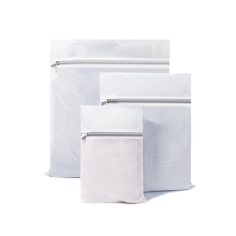 White color mesh storage bags laundry bags