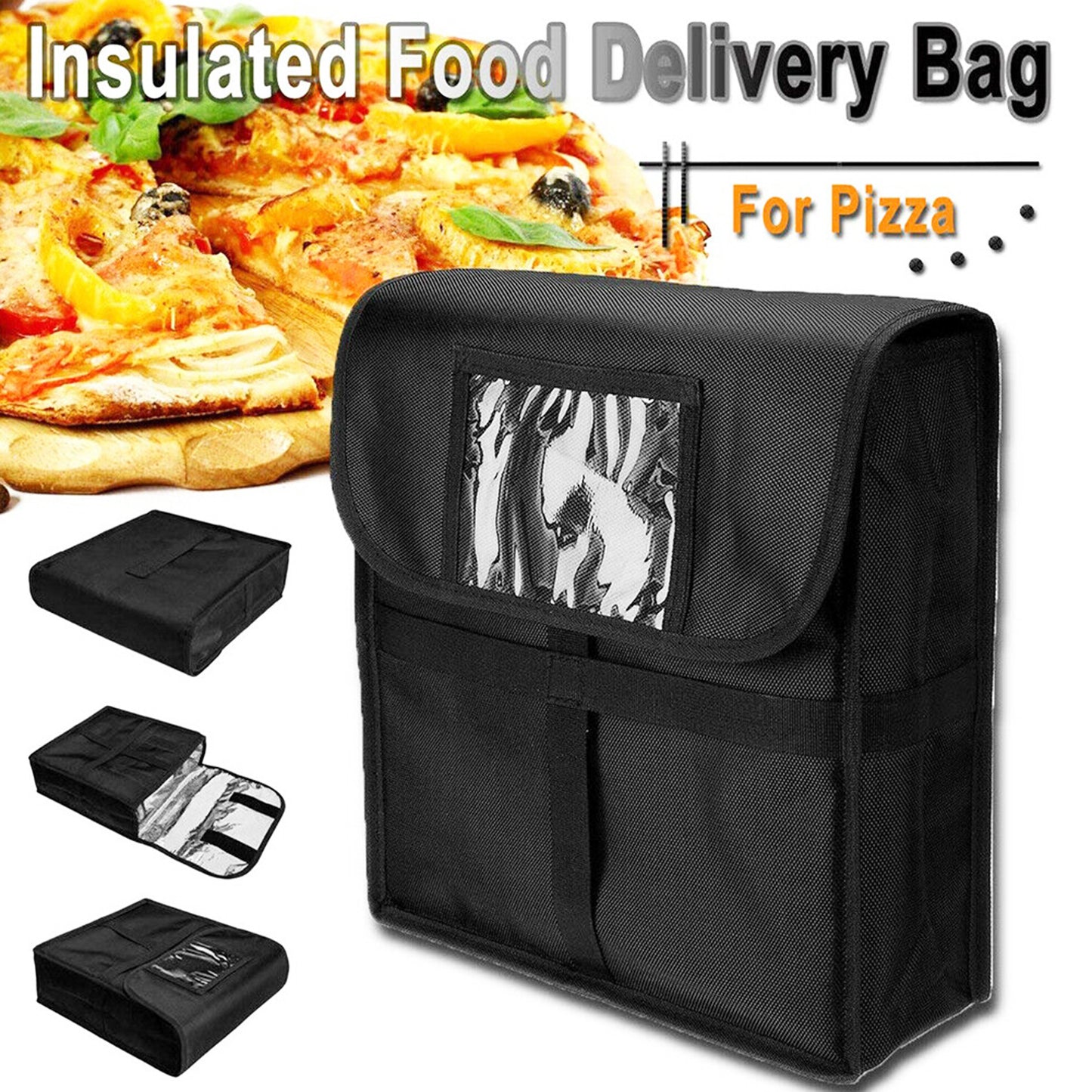 Pizza delivery bags with PEVA lining materials