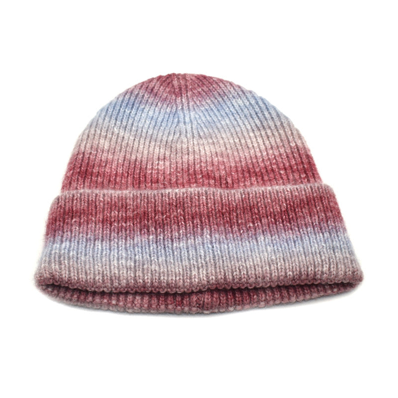 Fashion type rainbow style knitted hats