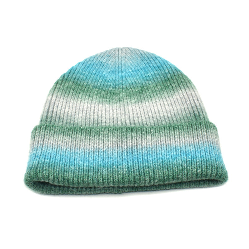 Fashion type rainbow style knitted hats