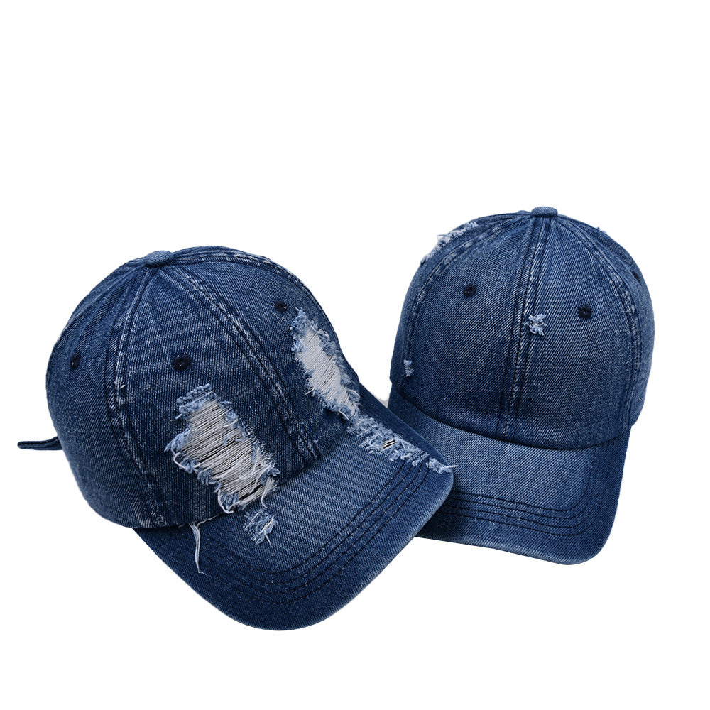 Denim materials baseball caps