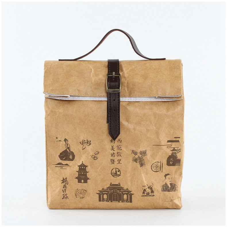 Tyvek paper insulated lunch bag