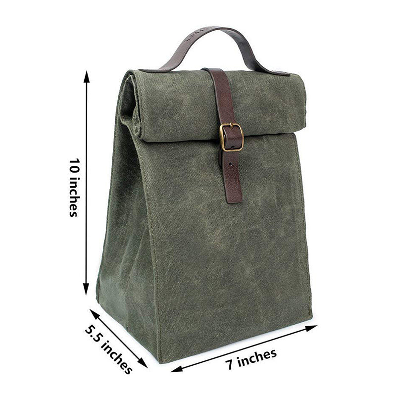 Canvas material travel lunch bags