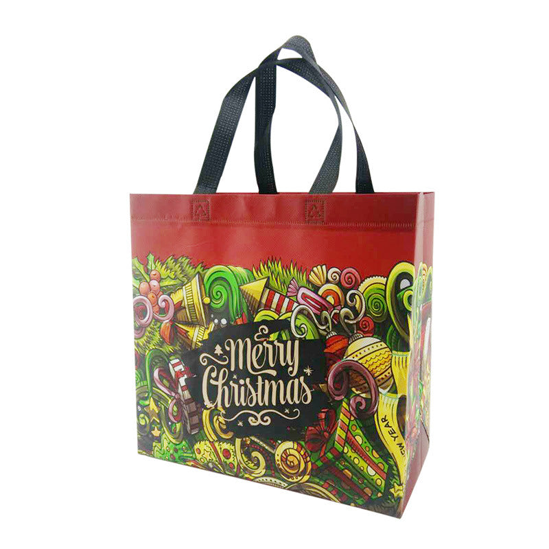 Colorful print color non woven coated shopping bags