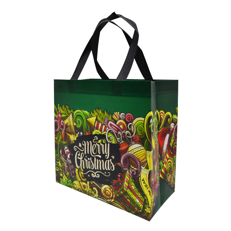 Colorful print color non woven coated shopping bags