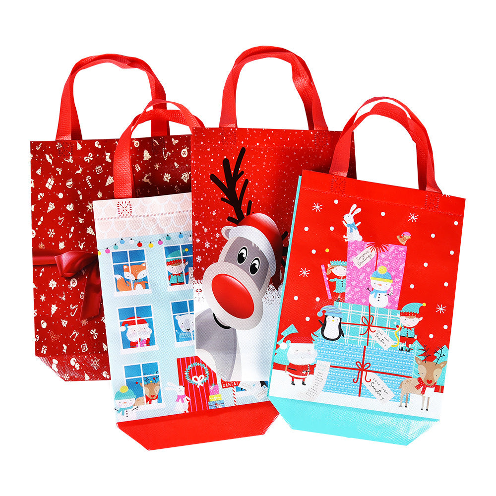 Colorful print color non woven coated shopping bags