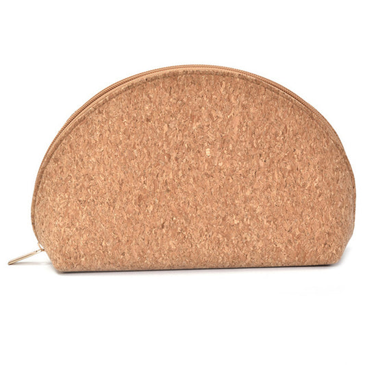 Shell shape cork materials zipper bags