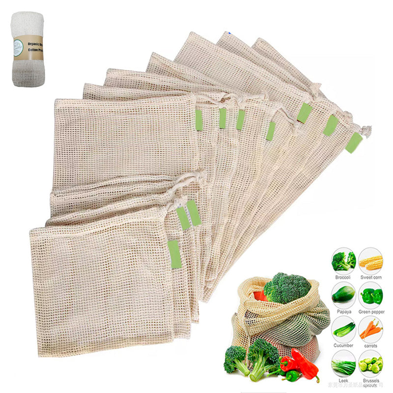 Cotton material mesh package bag