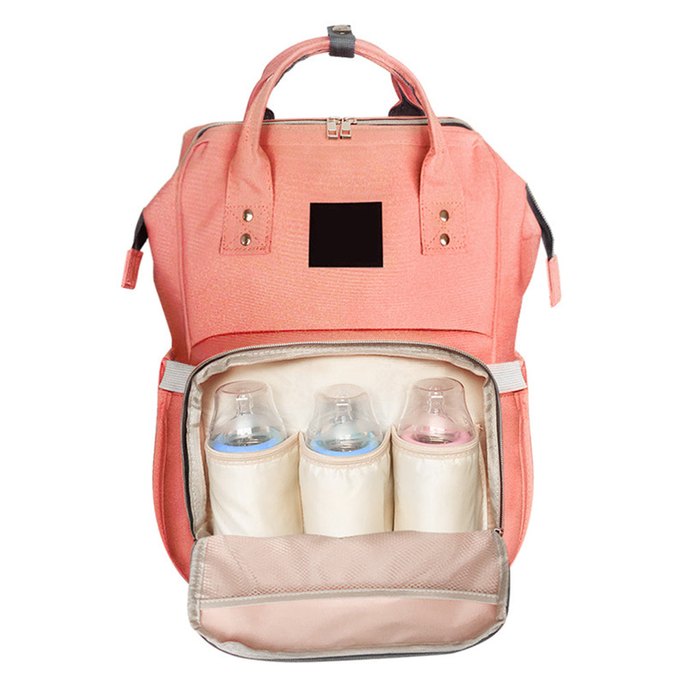 Orange color outdoor travel diaper backpack