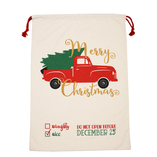 Cotton christmas drawstring bags