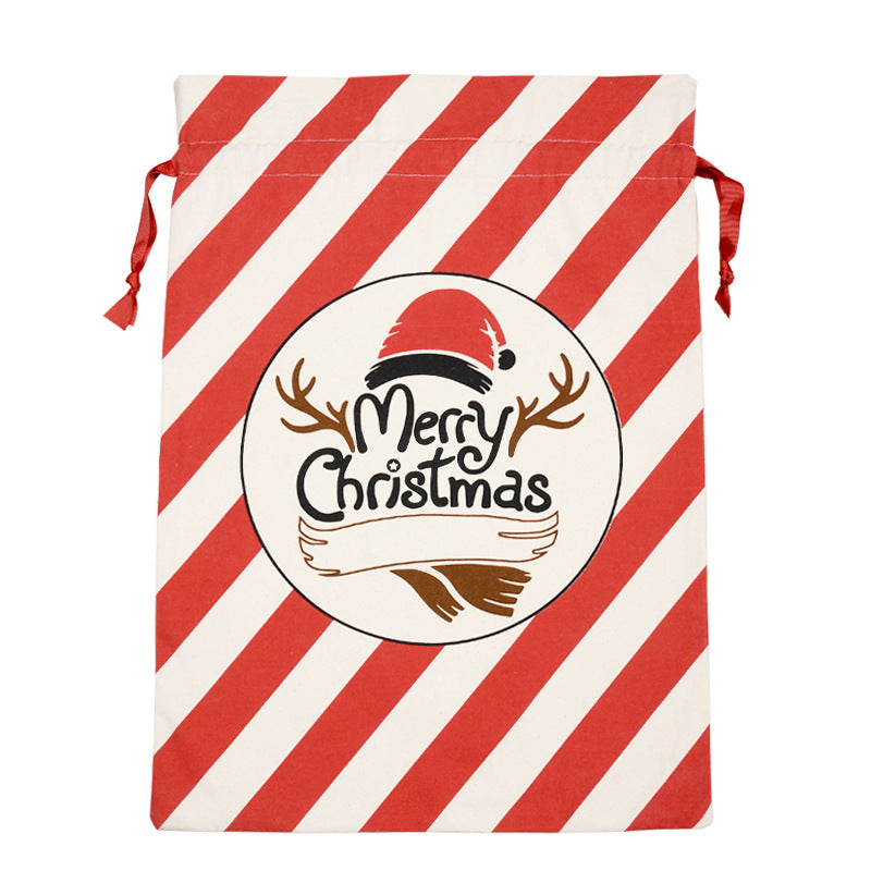 Cotton christmas drawstring bags