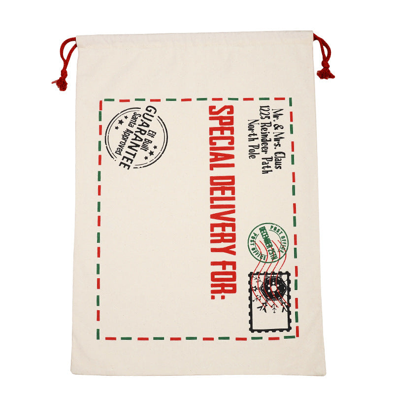 Cotton christmas drawstring bags