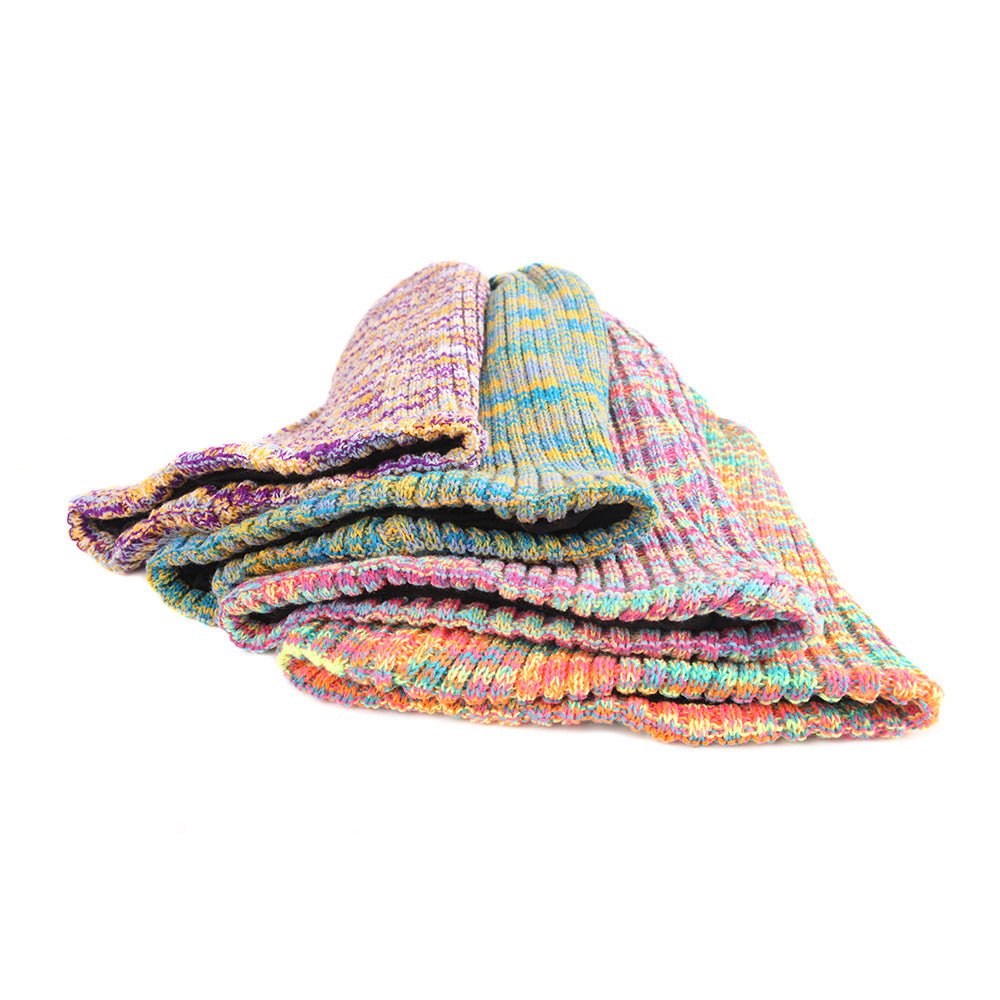 Rainbow lady knitted hats