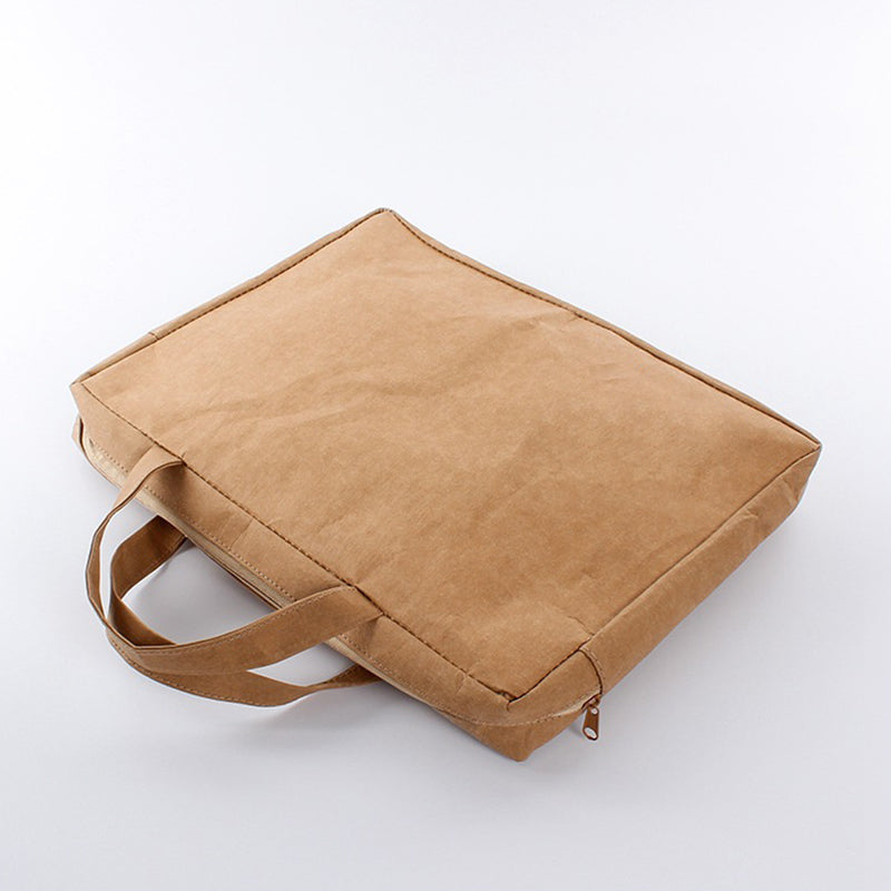 Washable kraft paper laptop bag