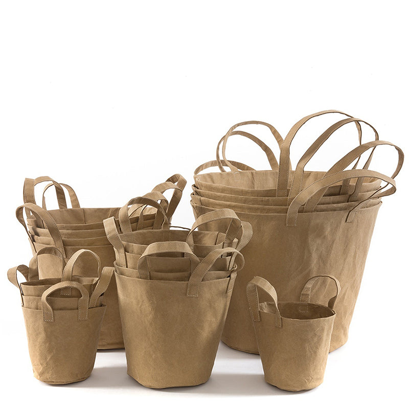 Washable kraft paper storage basket