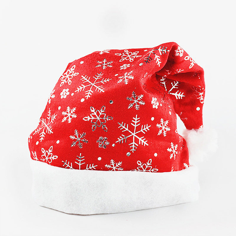 Snow flower pattern christmas hats for holiday