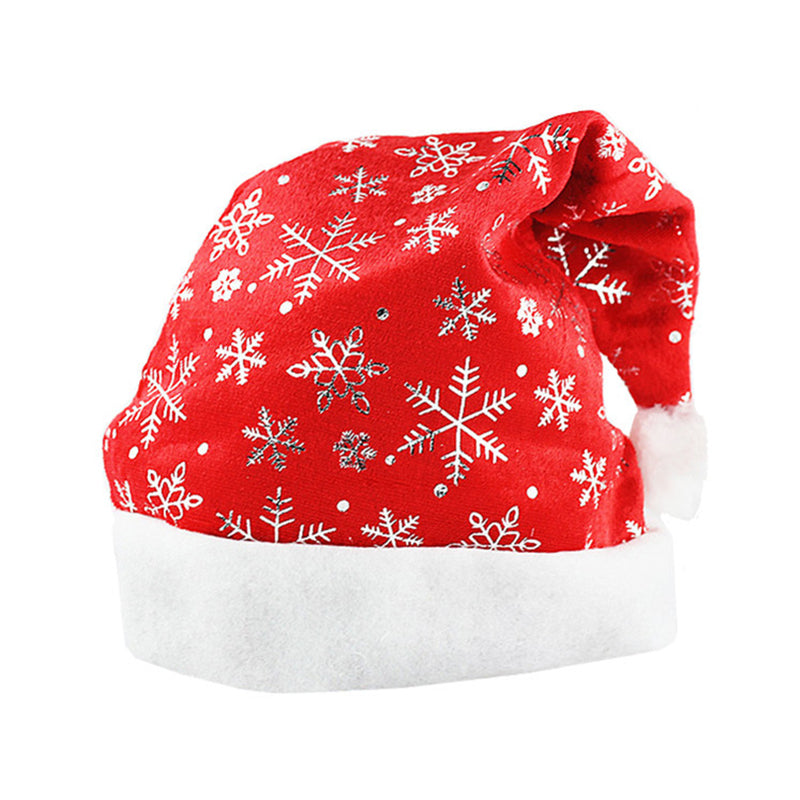 Snow flower pattern christmas hats for holiday