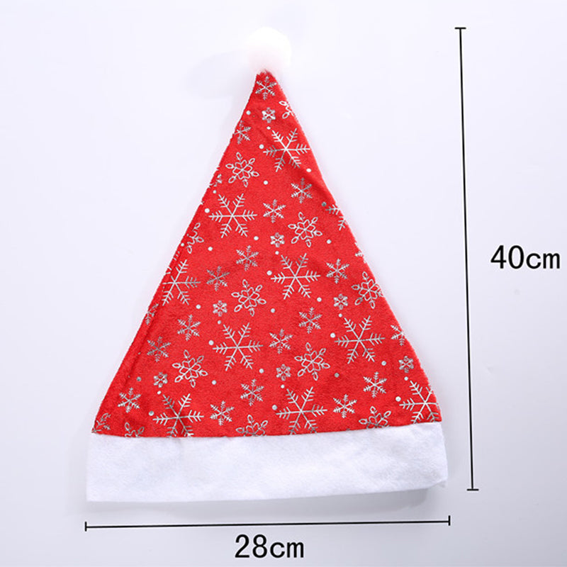 Snow flower pattern christmas hats for holiday