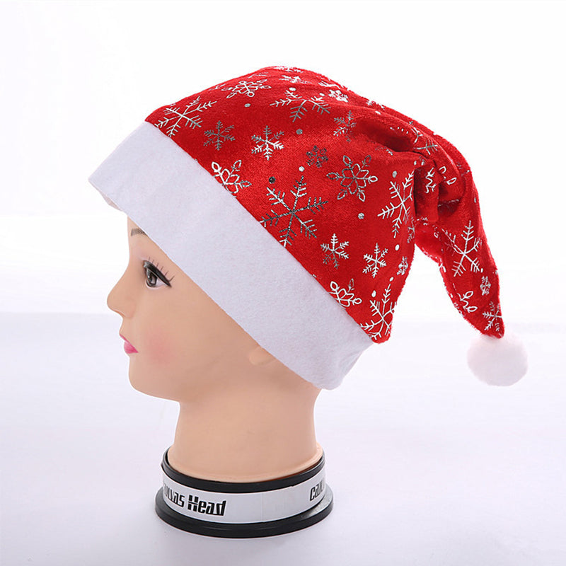 Snow flower pattern christmas hats for holiday